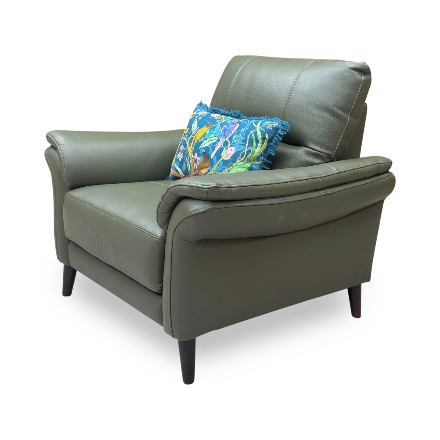 ‘Winner’ Oslo Cat-40:10 Oslo Pine Green Leather Armchair