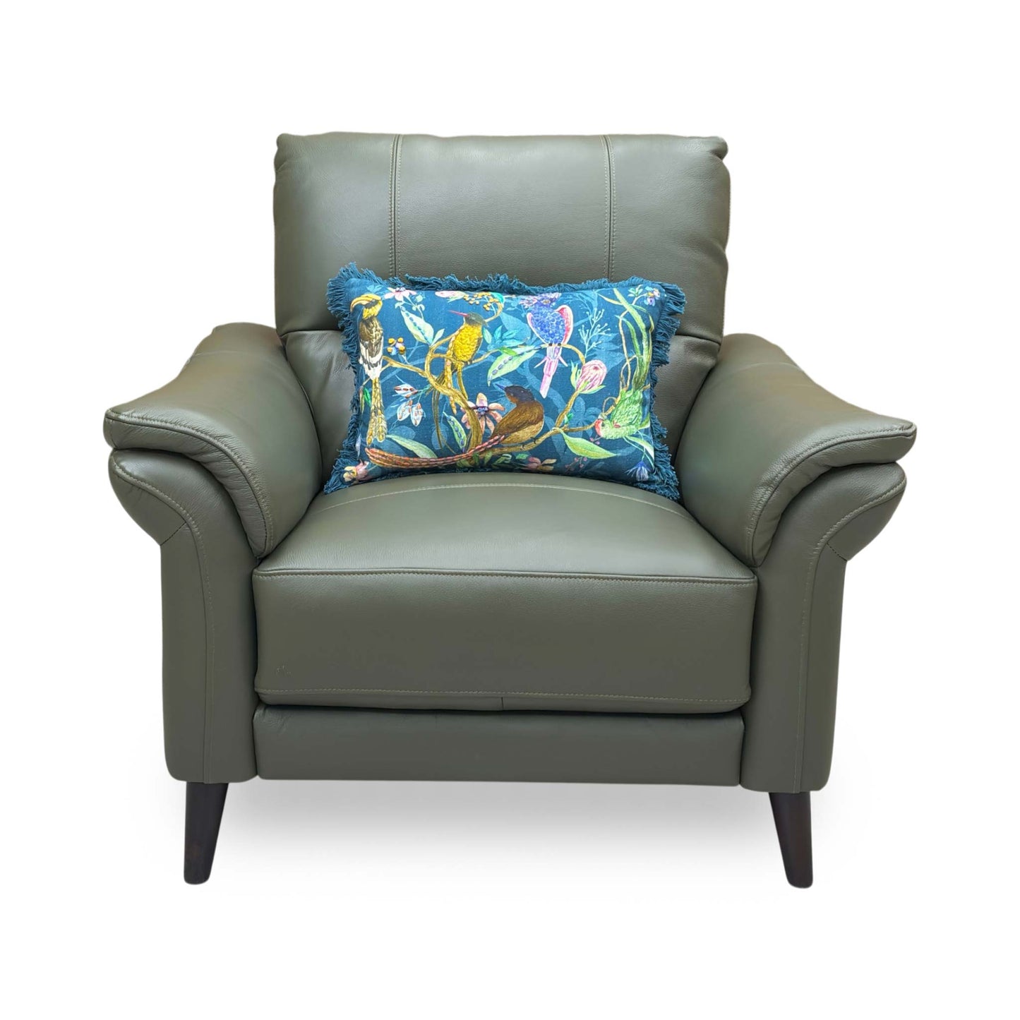 ‘Winner’ Oslo Cat-40:10 Oslo Pine Green Leather Armchair