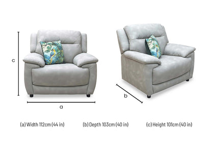 ‘Touch’ Bfa-Bey-R18 Beige Grey Heavy Duty Fabric Armchair