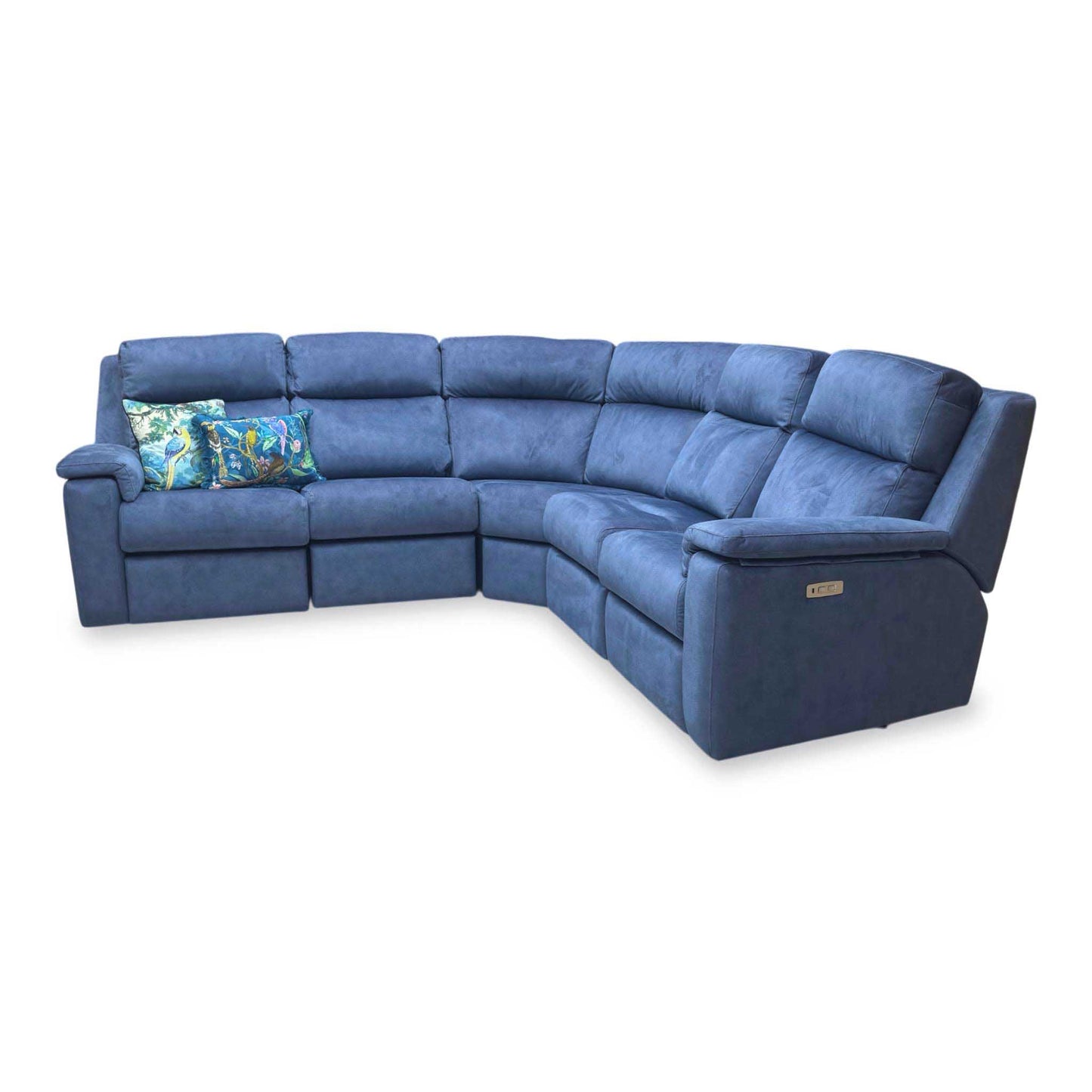 G Plan ‘Thornbury’ A125 Stingray Indigo Velvet Power Recliner 2 Corner 2 Sofa – view 6