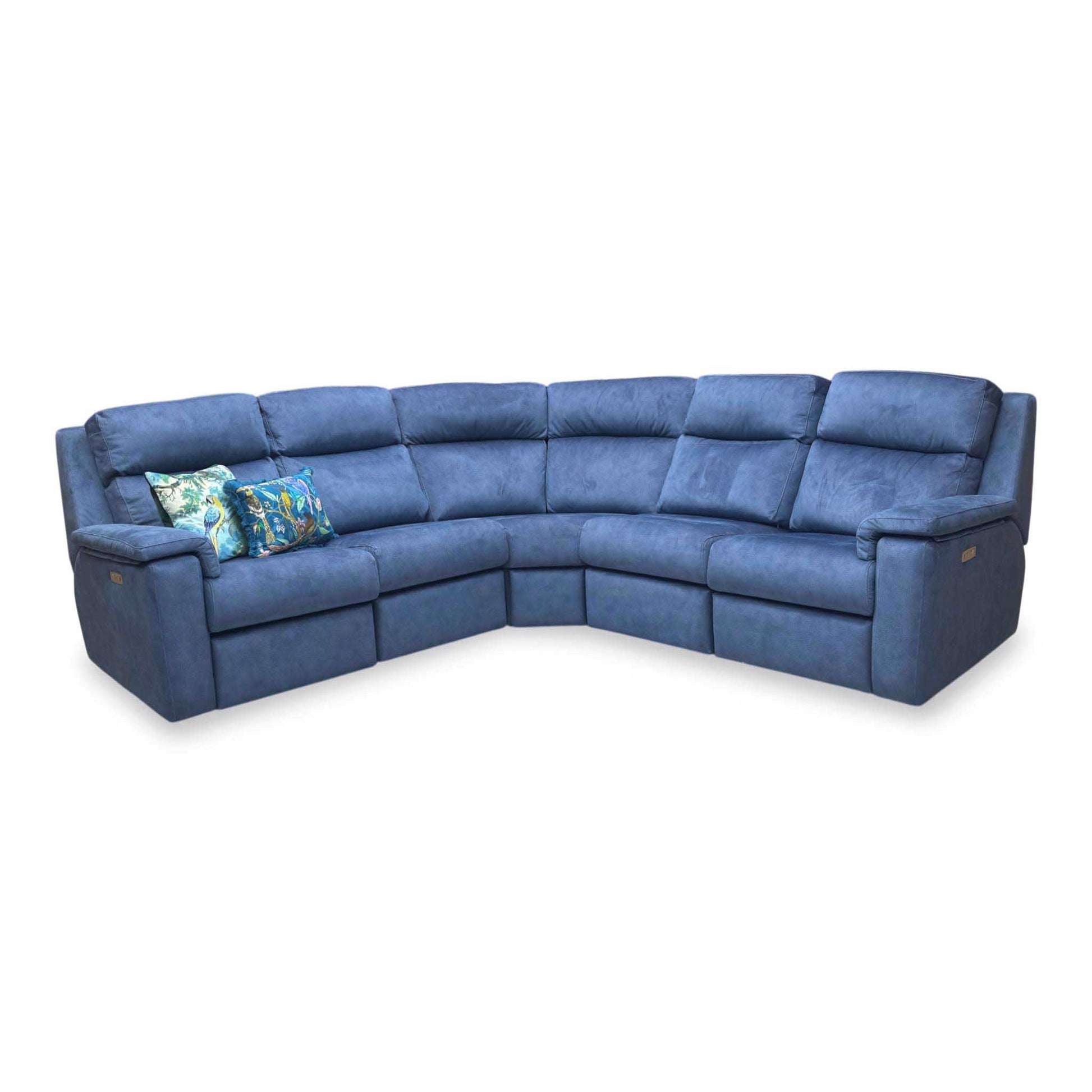 G Plan ‘Thornbury’ A125 Stingray Indigo Velvet Power Recliner 2 Corner 2 Sofa – view 5