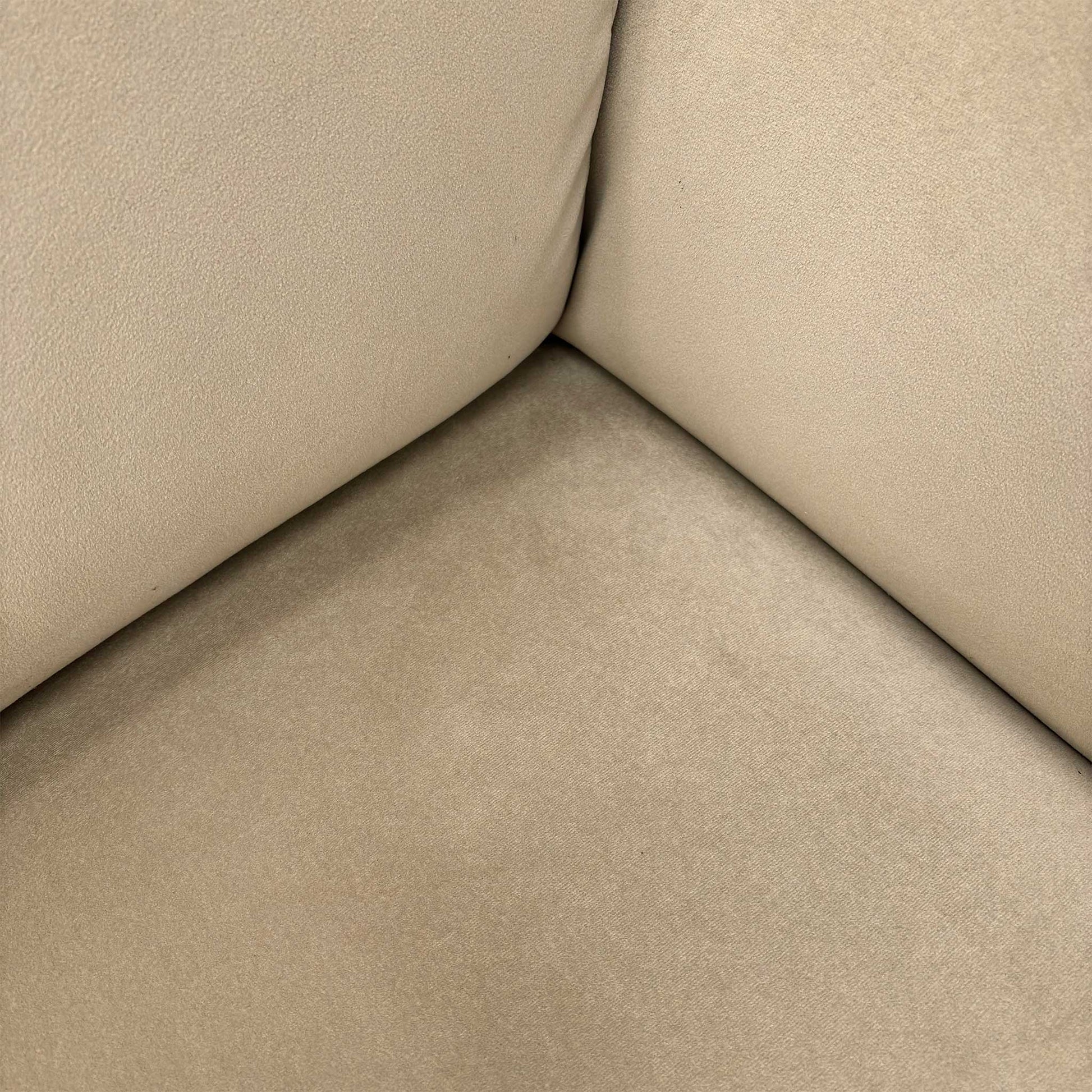 Close-up of the Light Khaki velvet fabric, highlighting the rich, soft-touch texture and the subtle, elegant sheen of the material.