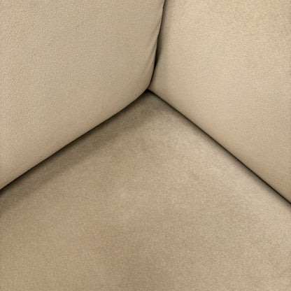 Close-up of the Light Khaki velvet fabric, highlighting the rich, soft-touch texture and the subtle, elegant sheen of the material.