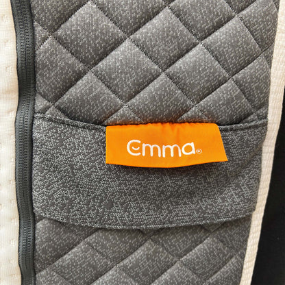 Detail shot of the sturdy base layer, showing the expert German engineering and the durable, non-slip bottom of the mattress cover.