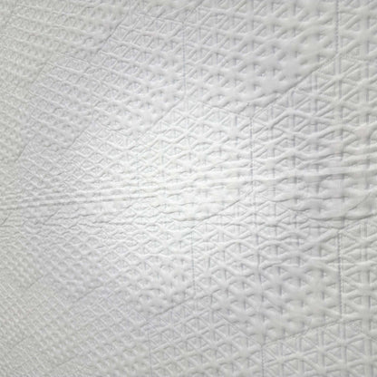 Close-up of the PolarLuxe™ top fabric, highlighting the textured weave and the zipper for the removable, washable cover.