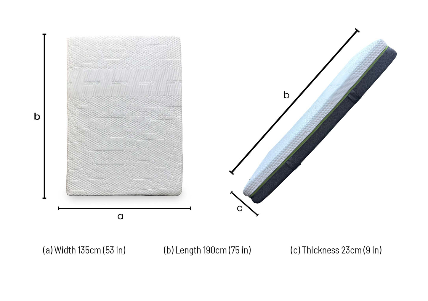 Emma Mattress Diamond Spring Free Deluxe Hybrid Mattress - Double