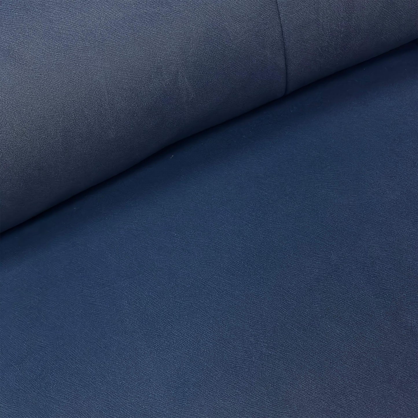 Close-up of the Navy Blue velvet fabric, highlighting the soft texture, subtle sheen, and high-quality stitching.