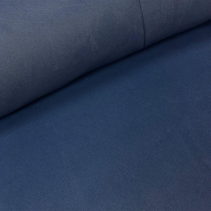 Close-up of the Navy Blue velvet fabric, highlighting the soft texture, subtle sheen, and high-quality stitching.