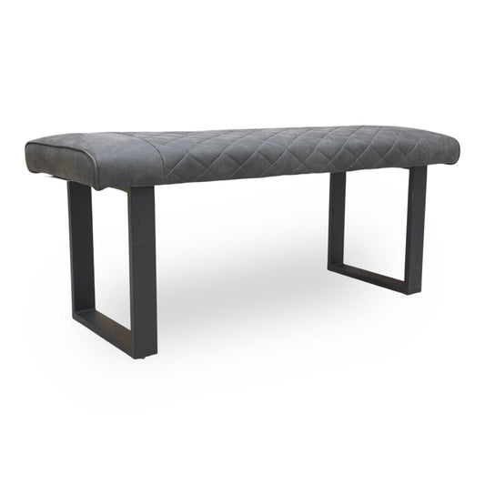 ‘Warrior' Grey Fabric Standard Dining Bench
