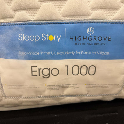 View of the hypoallergenic mattress surface, emphasizing the soft-touch fabric and ergonomic design.