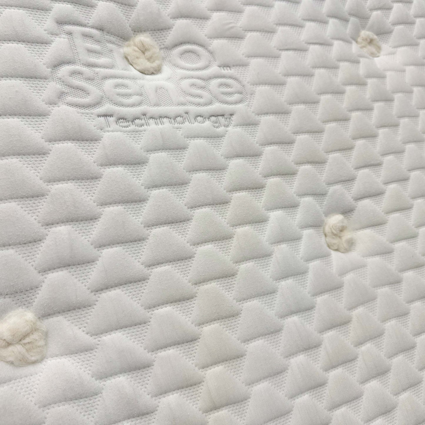 Detail shot showing the medical-grade foam layer and high-quality finish of the UK-made Sleep Story mattress.