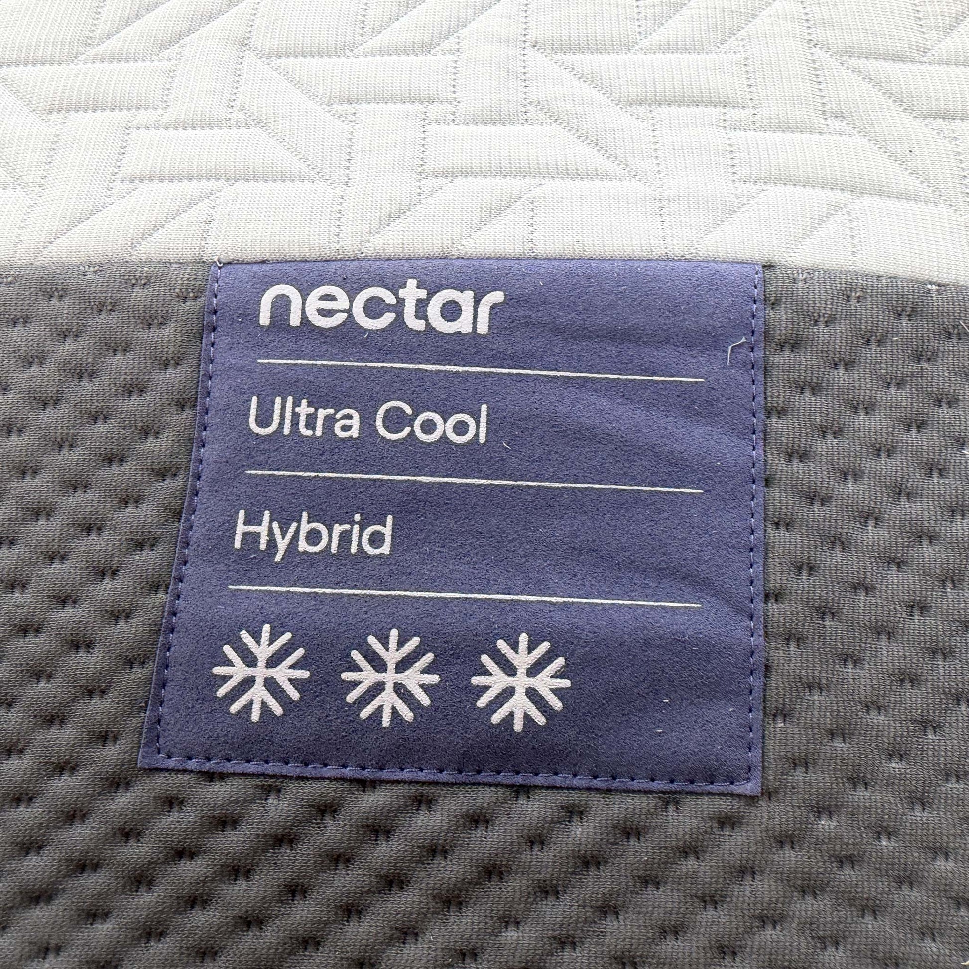 Detailed shot of the cooling fabric cover, highlighting the textured weave designed to regulate temperature and provide a refreshing feel.