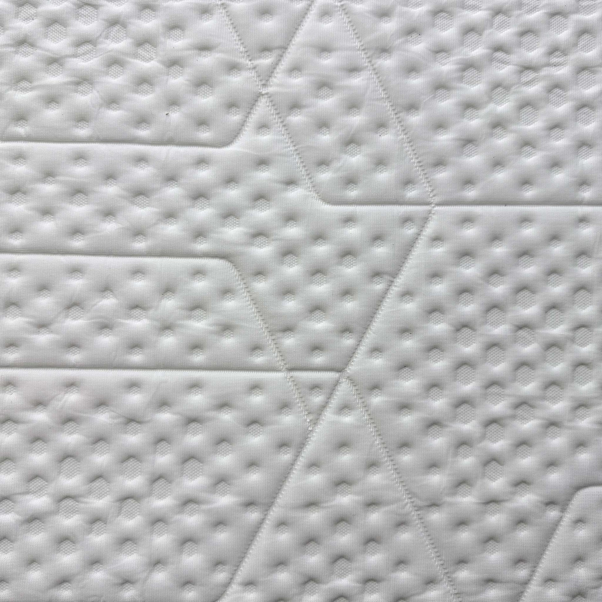 Close-up of the Emma UltraDry™ breathable top cover, highlighting the textured hexagonal knit pattern designed for temperature regulation.