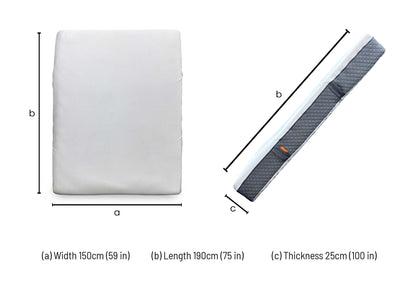 Emma Mattress Original Hypoallergenic Spring Free Foam Mattress with X-Shape Stitching - King