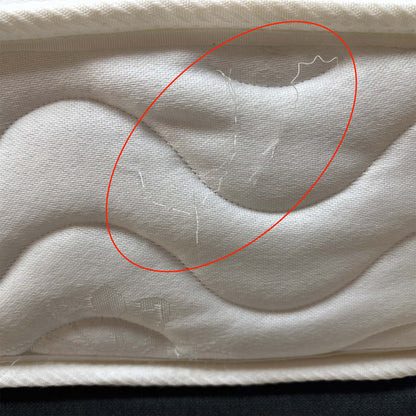 Side profile of the mattress, showing the vertical stitch border and the 20cm depth, making it an ideal choice for bunk beds or guest rooms.