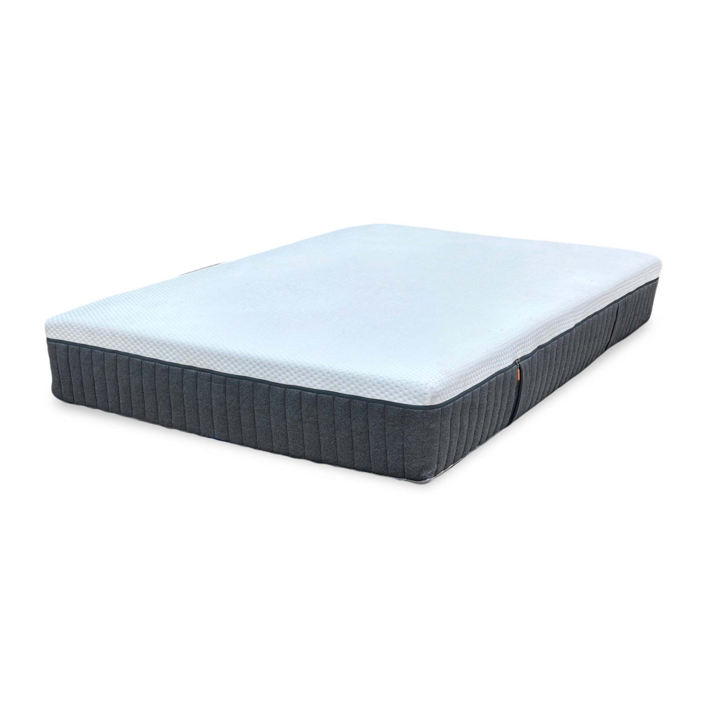 Top view of the ‘Emma Original’ Double Mattress, showing the motion isolation technology and how the foam layers adapt to back, side, and stomach sleepers.
