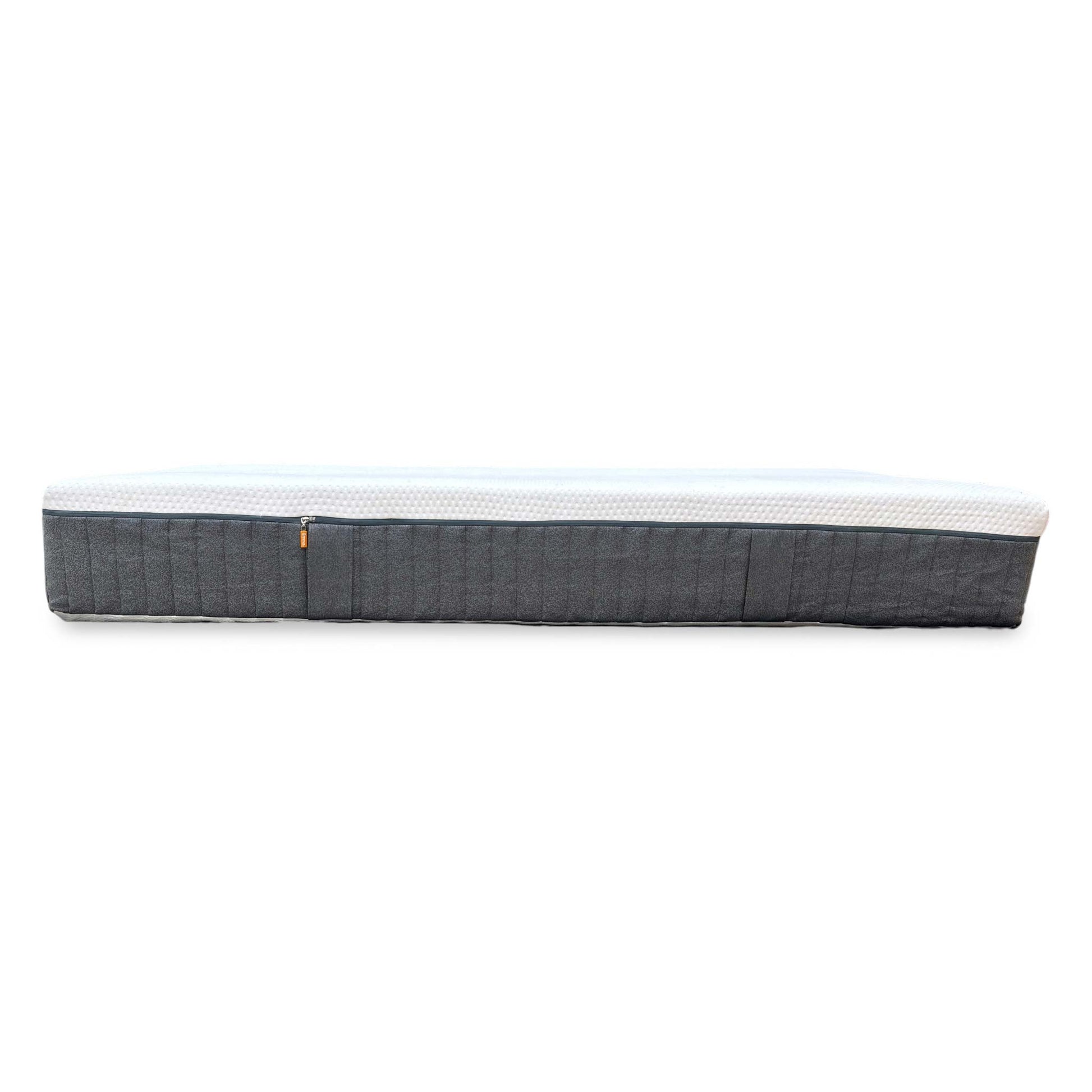 Side view of the Emma Original, showcasing the removable, machine-washable hypoallergenic cover and the premium 25cm deep foam construction.