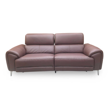 ‘Vino’ Cat-40:30 Oslo Mulberry Burgundy 3 Seater Power Recliner Sofa with Power Headrests