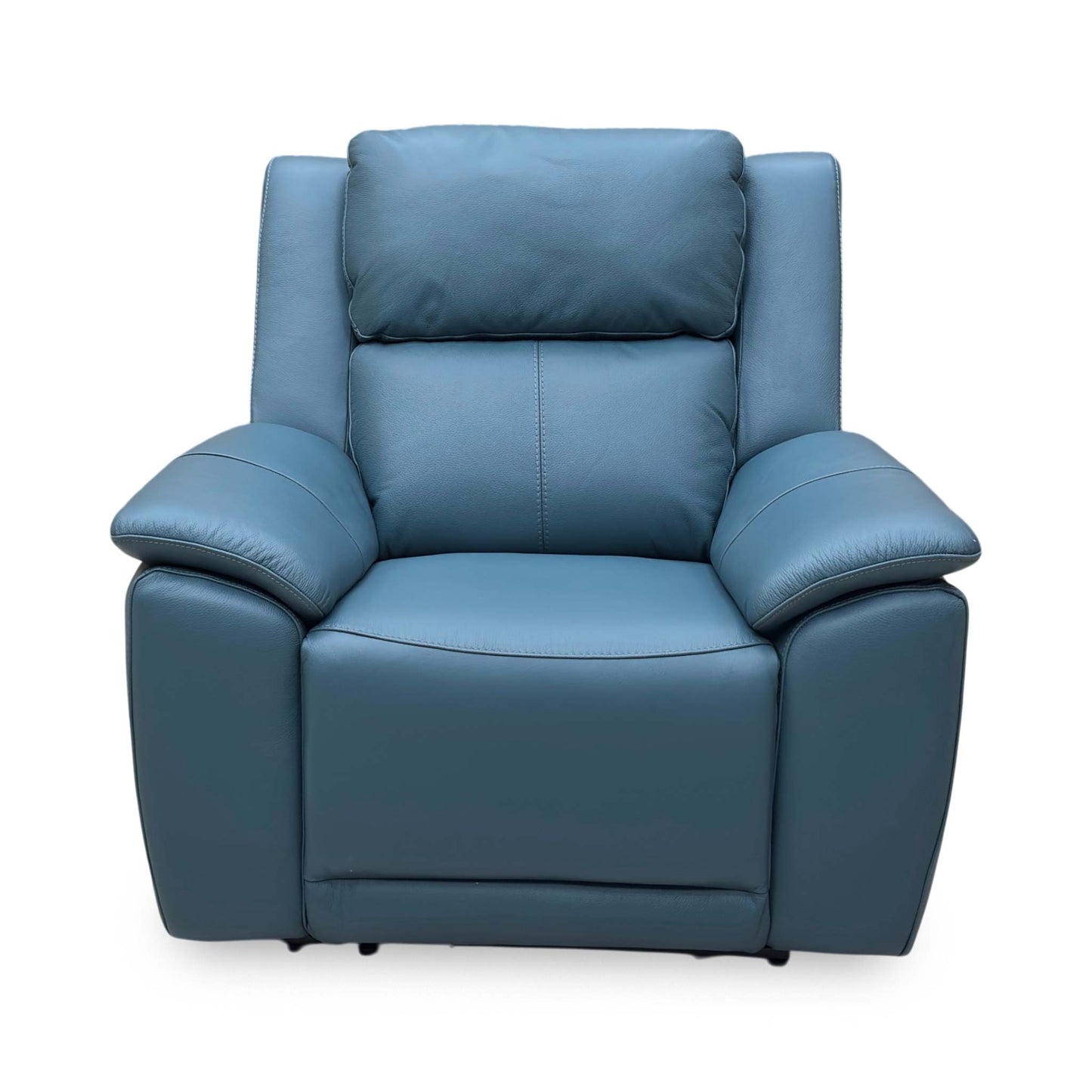 ‘Utah’ Midnight Jade Teal Matte Le-9324 Leather Power Recliner Armchair with  Power Headrest, Power Lumbar and Heated Seat