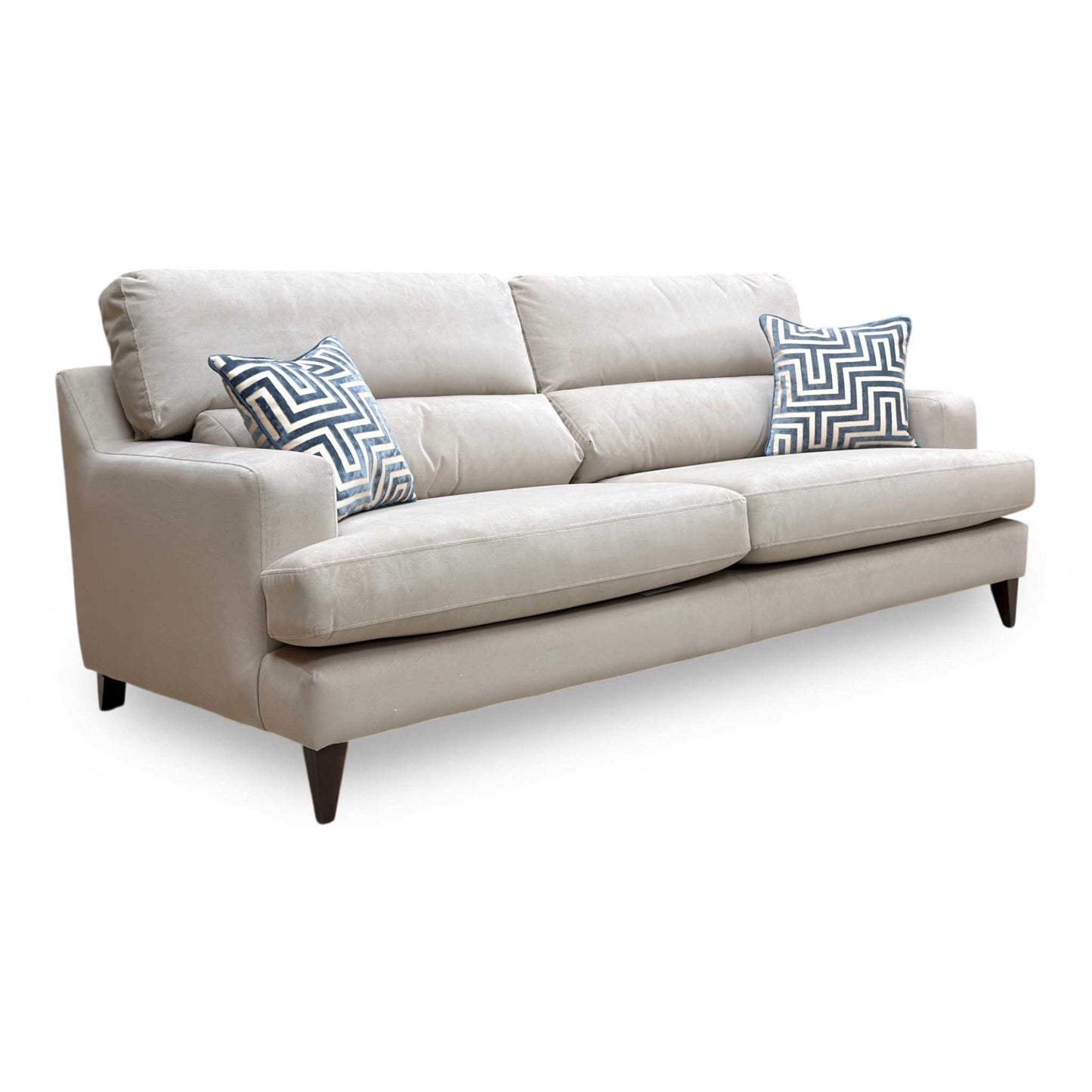 ‘Romilly’ Qui193 Quiet Fawn Oatmeal Wa Ft Velvet 4 Seater Sofa
