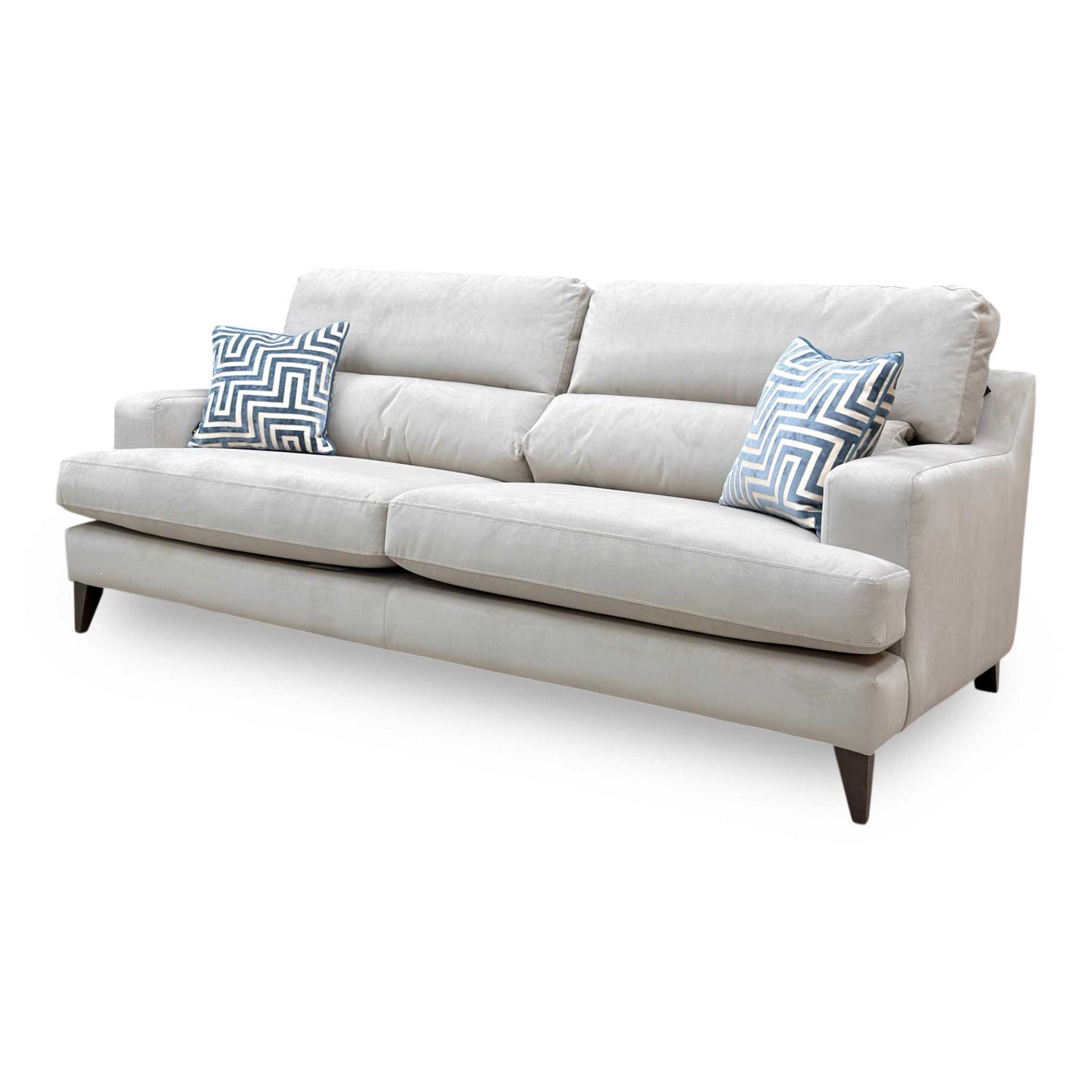 ‘Romilly’ Qui193 Quiet Fawn Oatmeal Wa Ft Velvet 4 Seater Sofa
