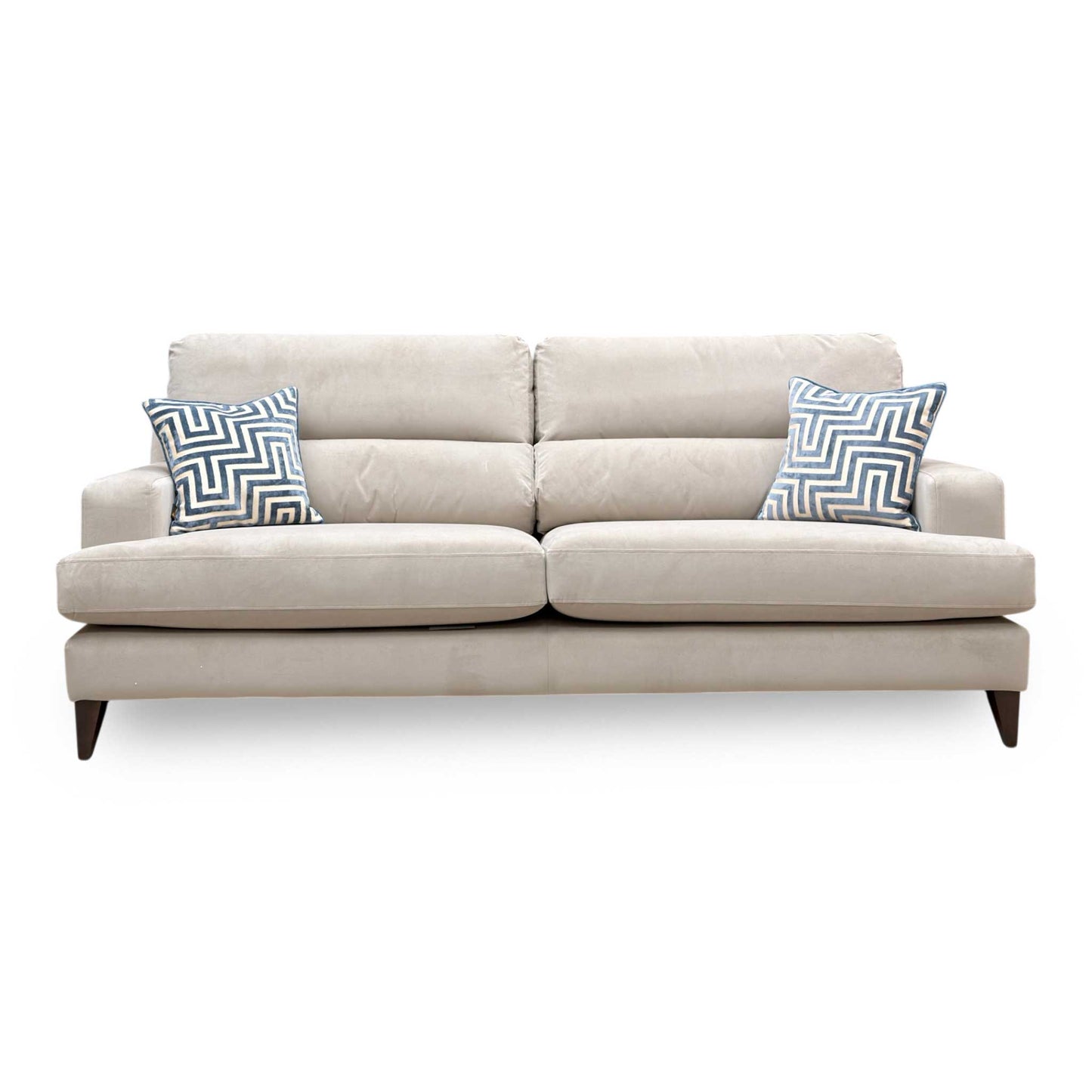 ‘Romilly’ Qui193 Quiet Fawn Oatmeal Wa Ft Velvet 4 Seater Sofa