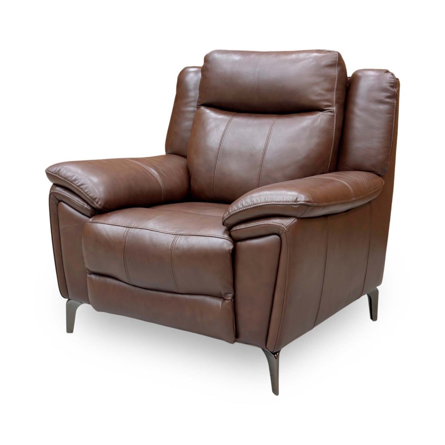 'Panache’ Chocolate Brown Cat-60:08 Leather Power Recliner Chair