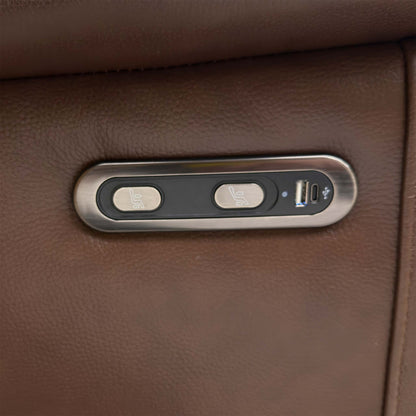 'Panache’ Chocolate Brown Cat-60:08 Leather Power Recliner Chair
