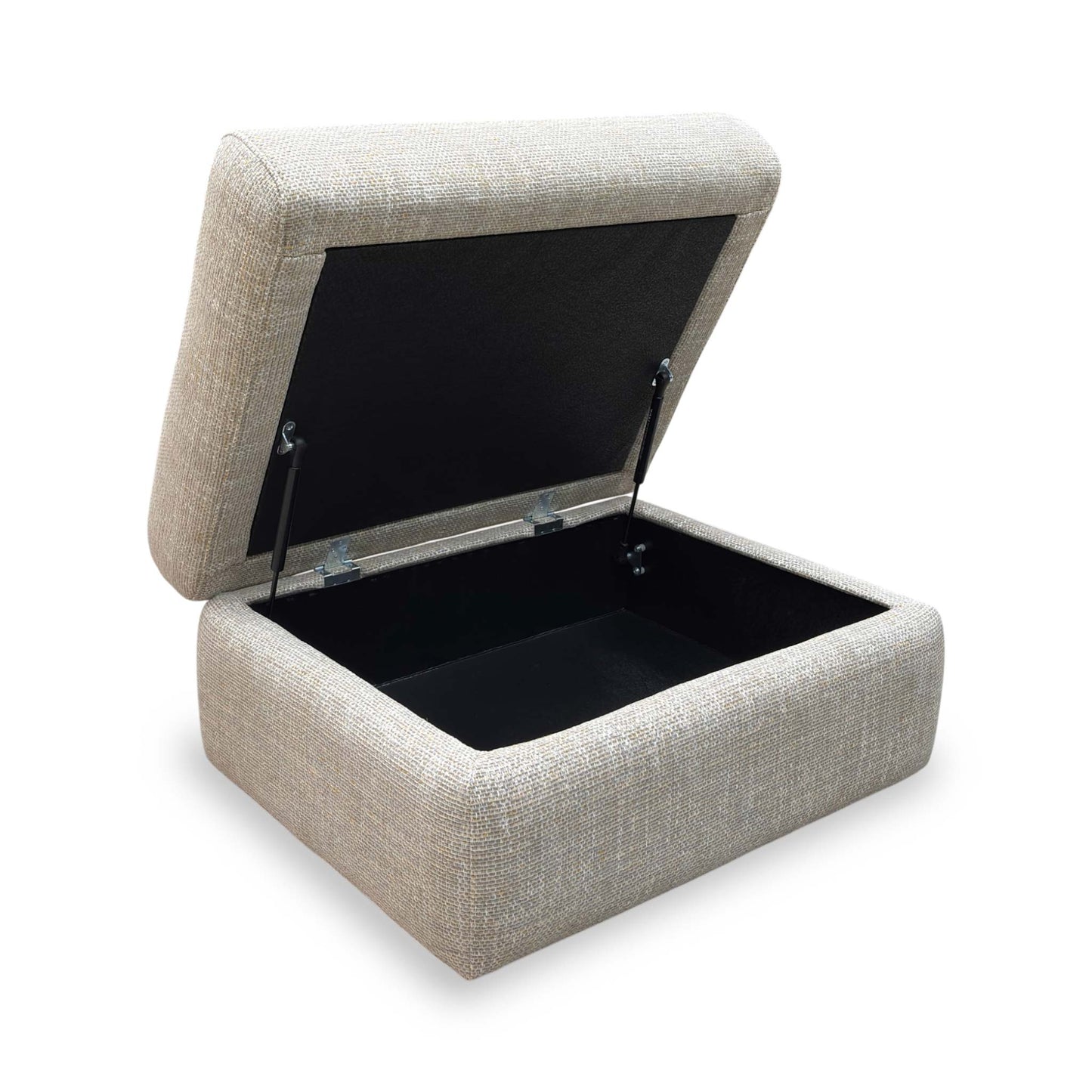 G Plan ‘Kingsbury’ A720 Sea Spray Grey Woven Fabric Storage Footstool