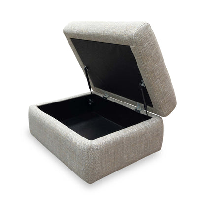 G Plan ‘Kingsbury’ A720 Sea Spray Grey Woven Fabric Storage Footstool