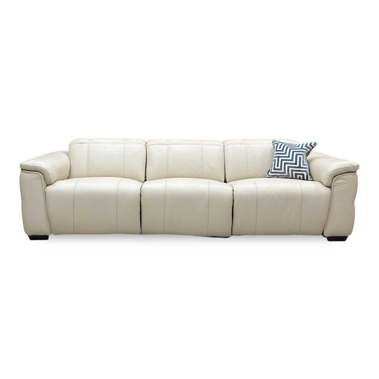 ‘Inca’ Cat-60:05 Bone China Taupe Leather 4 Seater Power Recliner Sofa with Power Headrests