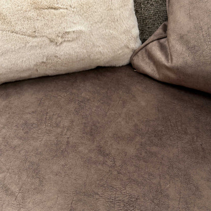 ‘Aura' Kenzo Chocolate Brown Dw Ft Velvet 4 Seater Scatter Back Split Frame Sofa