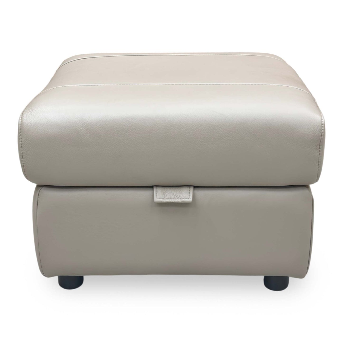 'Sloane' Cat-40/08 Oyster Leather Storage Footstool
