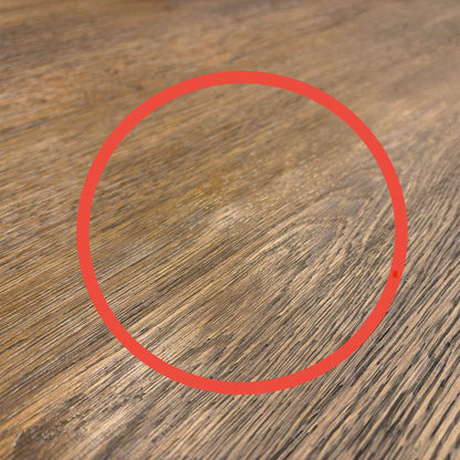 ‘Mars’ Dark Oak Solid Oak Raw Edge 180cm Dining Table with Metal Star Base + Double Extension Leaf