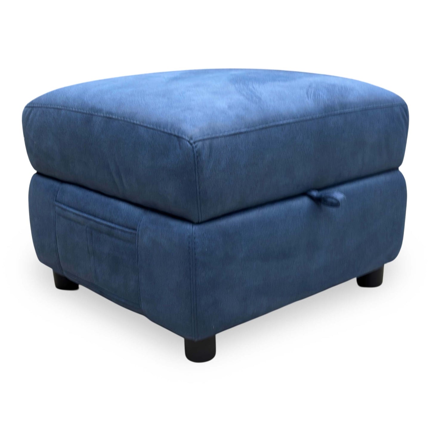 World of Leather 'Hollywood' Bfa-Blj-R10 Blue Fabric Storage Footstool