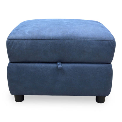 World of Leather 'Hollywood' Bfa-Blj-R10 Blue Fabric Storage Footstool