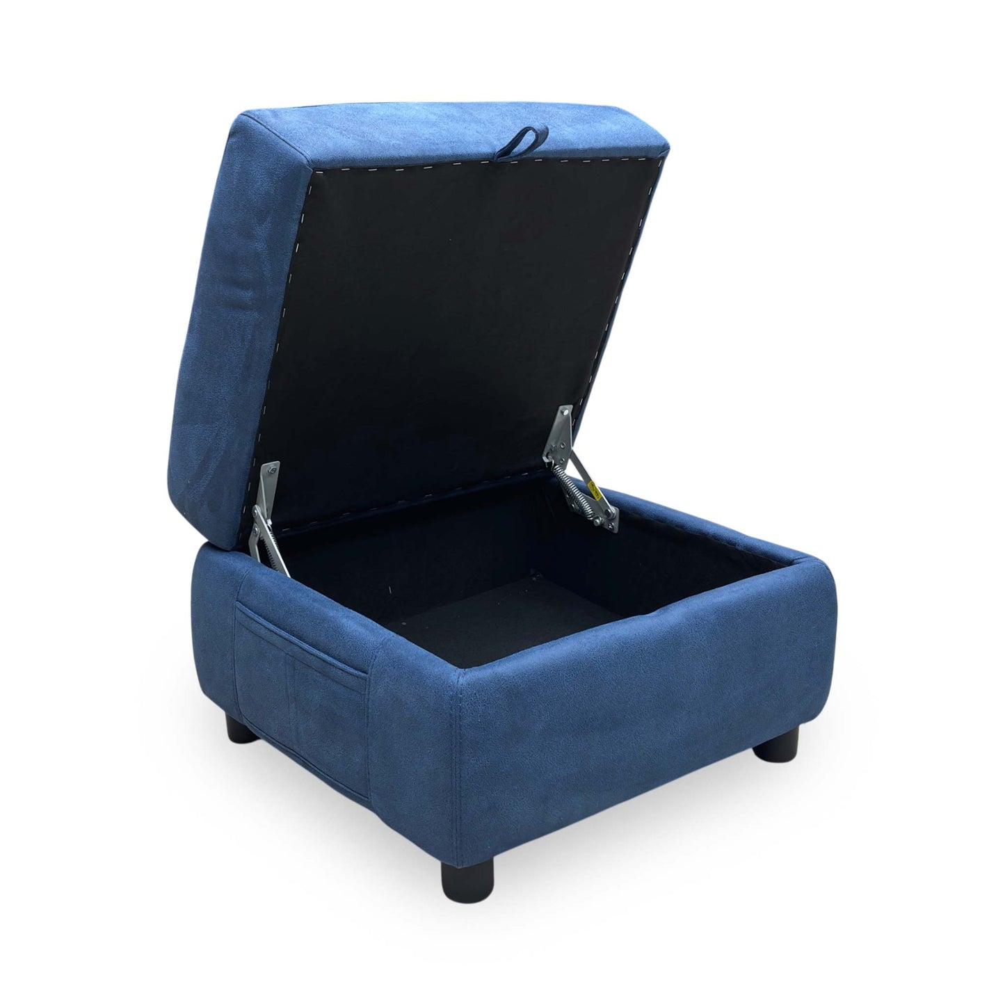 World of Leather 'Hollywood' Bfa-Blj-R10 Blue Fabric Storage Footstool