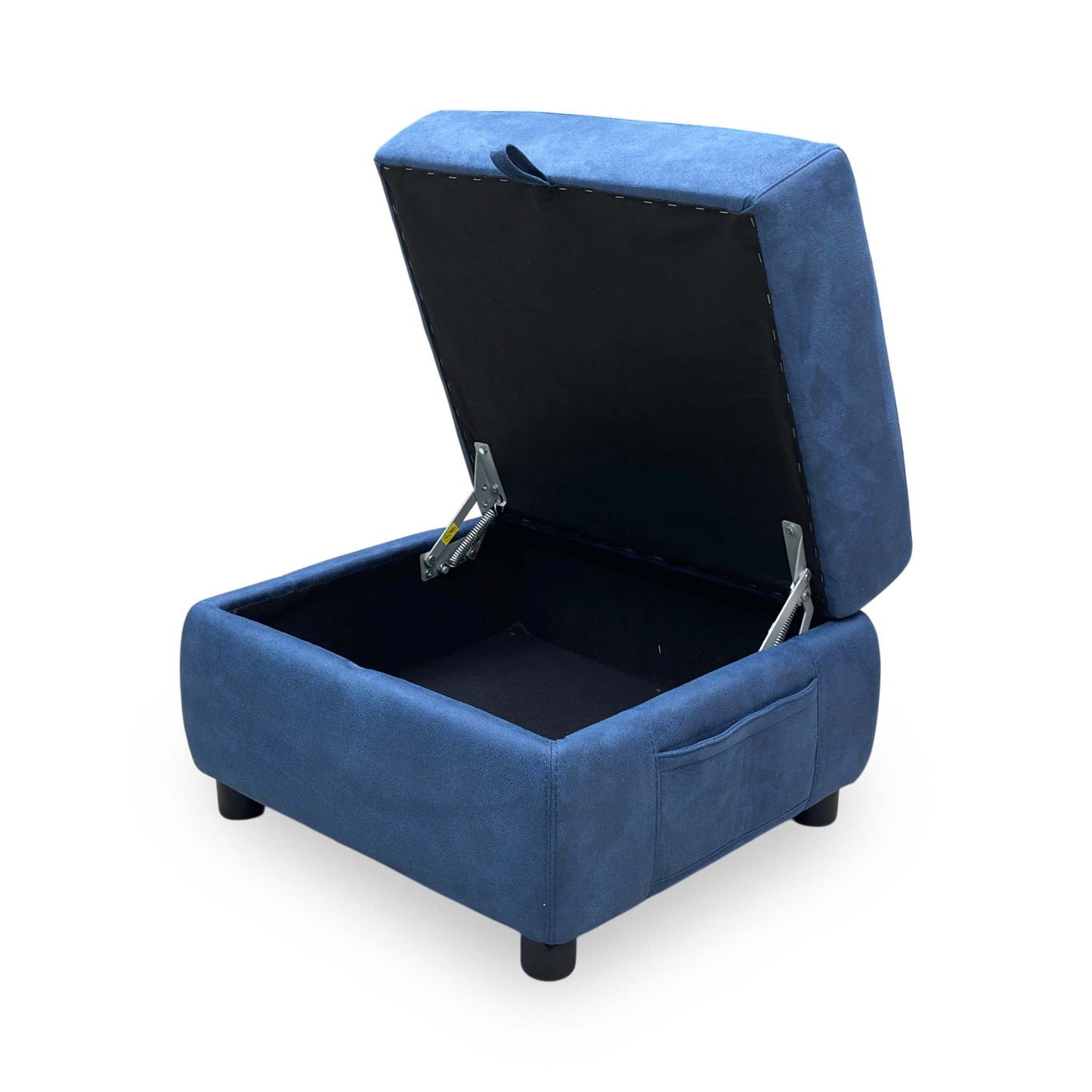 World of Leather 'Hollywood' Bfa-Blj-R10 Blue Fabric Storage Footstool