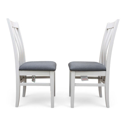 Furnitureland ‘Hamilton’ Dark Grey Upholstery High Back Wooden Slat Back Dining Chair - Set of 2 - product photo 4