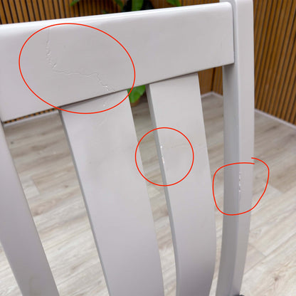 Furnitureland ‘Hamilton’ Dark Grey Upholstery High Back Wooden Slat Back Dining Chair - Set of 2 - product photo 6