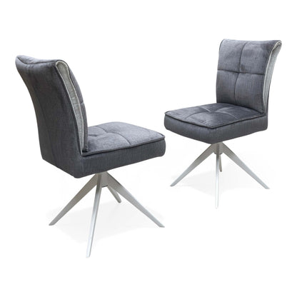 'Glacier' Set of 2 Swivel Dining Chairs