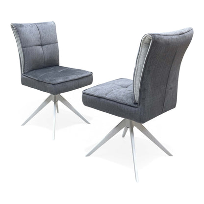 'Glacier' Set of 2 Swivel Dining Chairs