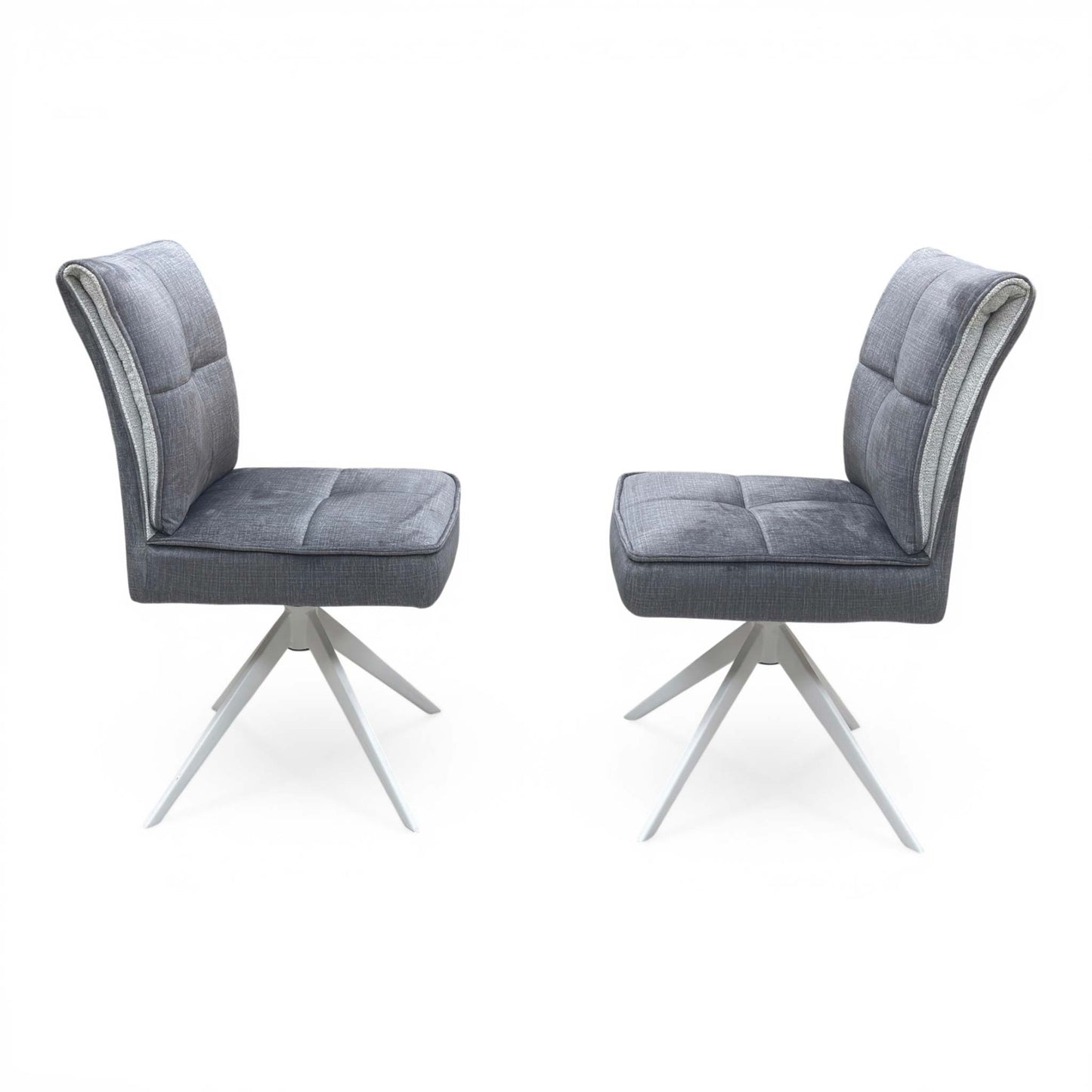 'Glacier' Set of 2 Swivel Dining Chairs