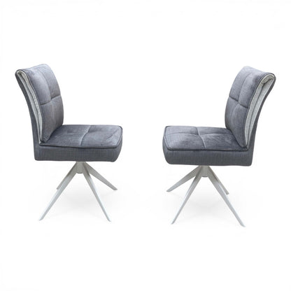 'Glacier' Set of 2 Swivel Dining Chairs