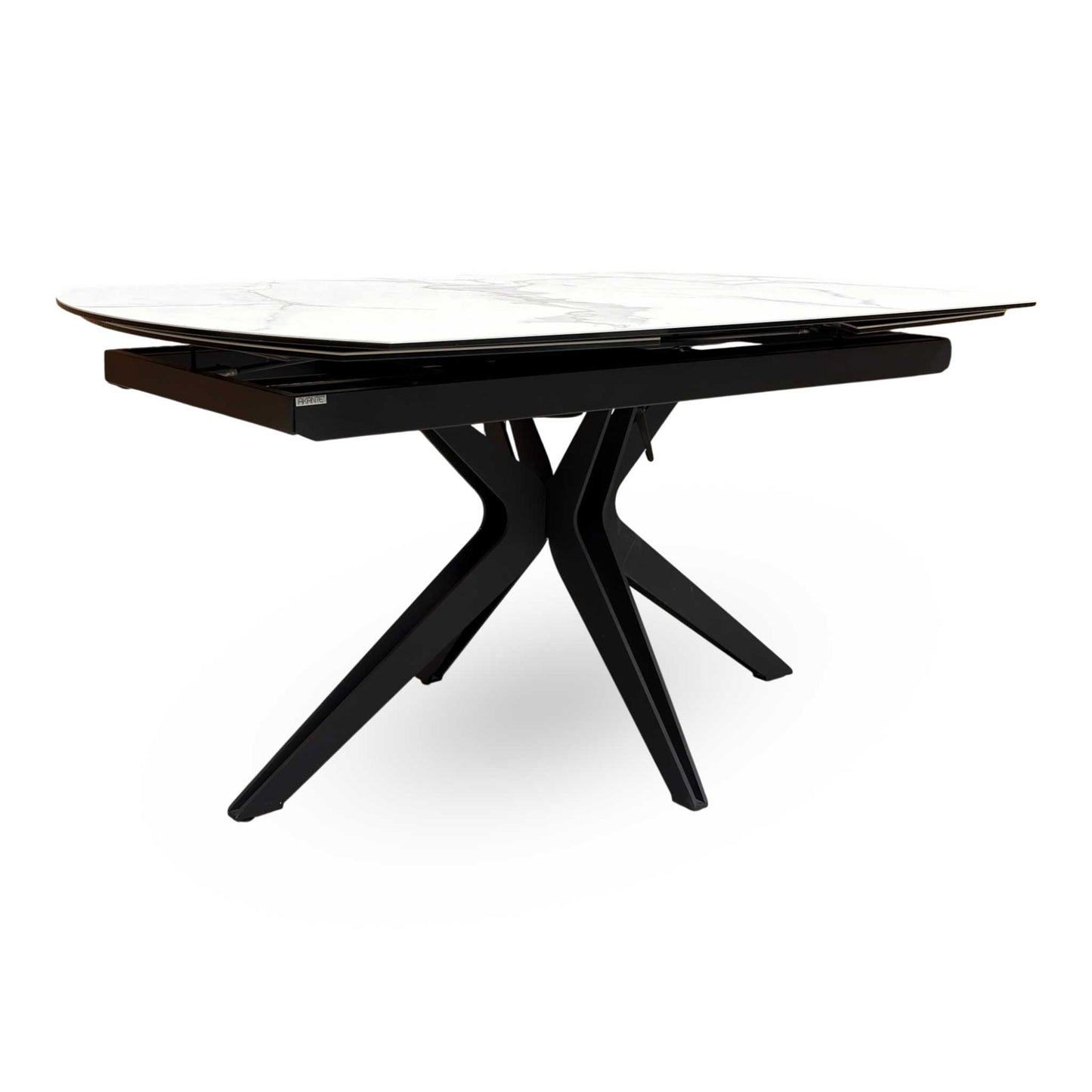 ‘Jose’ Matt Marble Ceramic Top 160cm Swivel Extending Dining Table