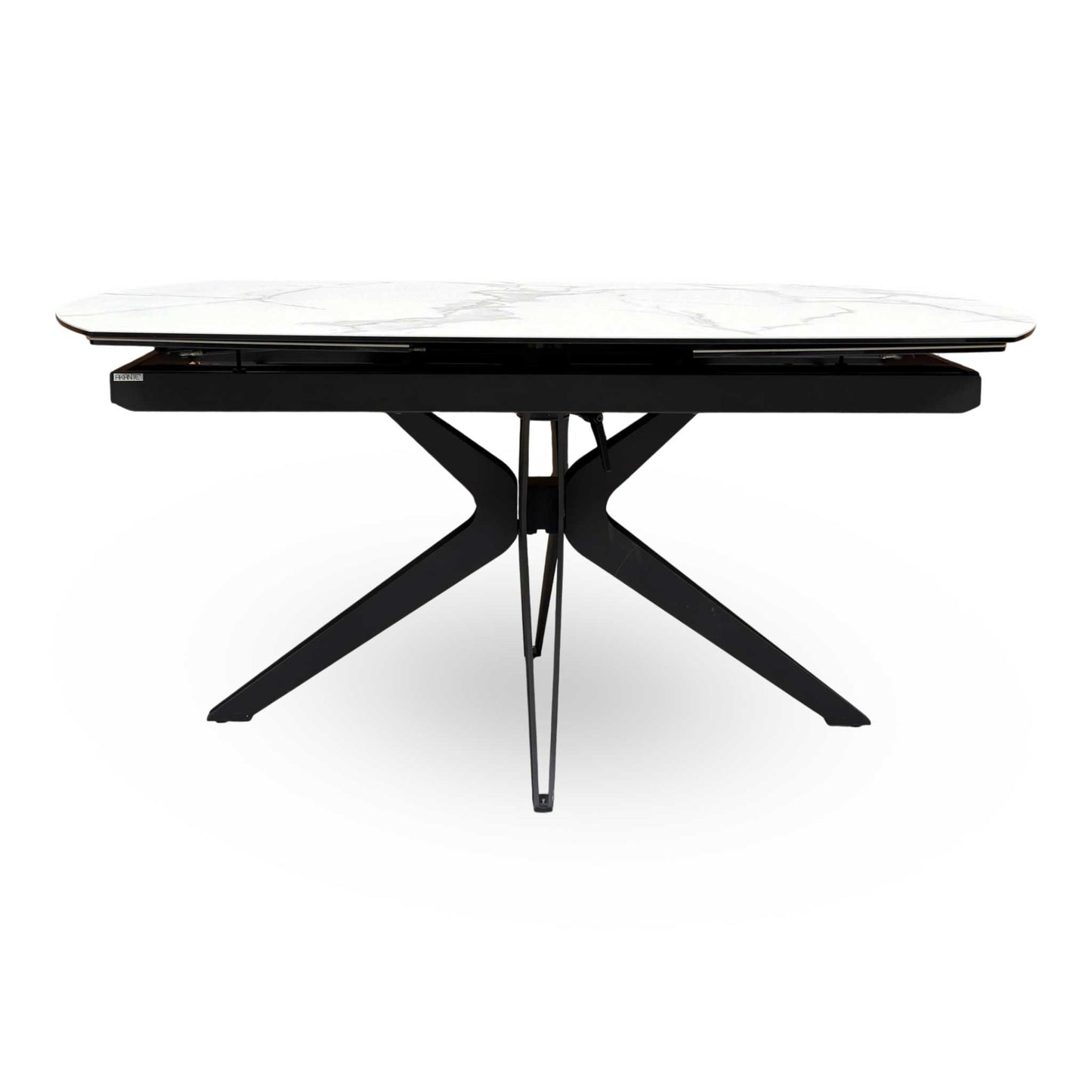 ‘Jose’ Matt Marble Ceramic Top 160cm Swivel Extending Dining Table