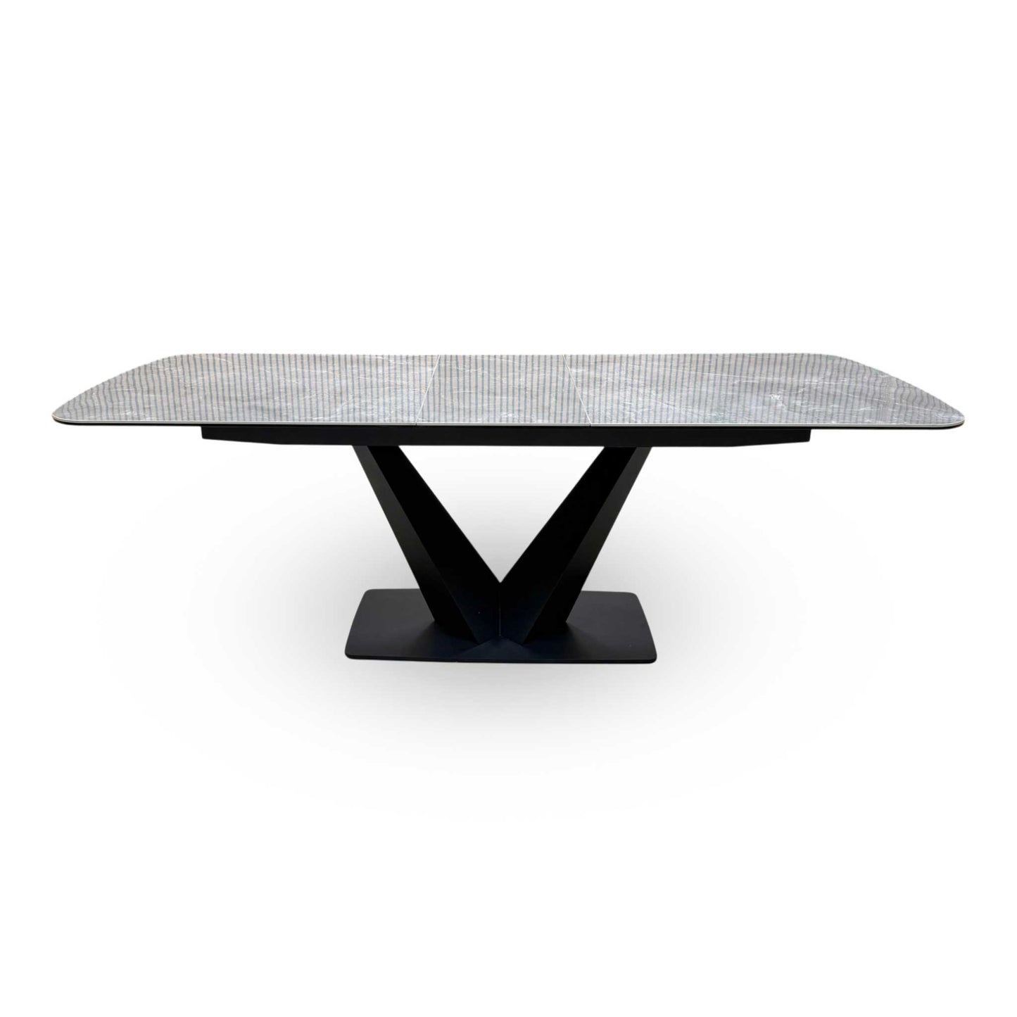 'Cupra' Grey Ceramic Top 180cm Large Pop Up Extending Dining Table