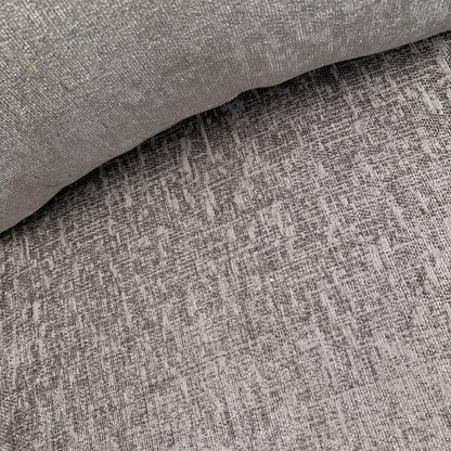'Narva' Grey Fabric and Faux Leather Combination Standard Back 3 Seater + 2 Seater Sofa Set