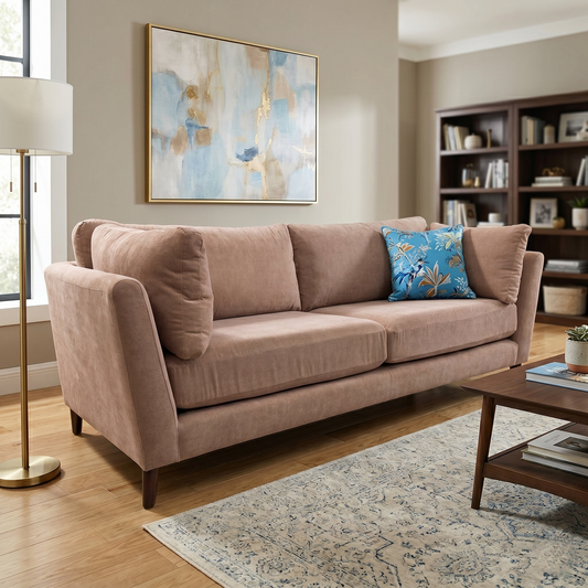 'Moda' Rust Fabric 4 Seater Sofa