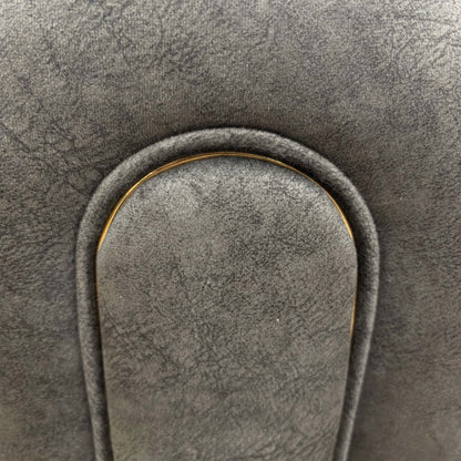 'Amara' Charcoal Velvet Snuggle Chairs - Set of 2